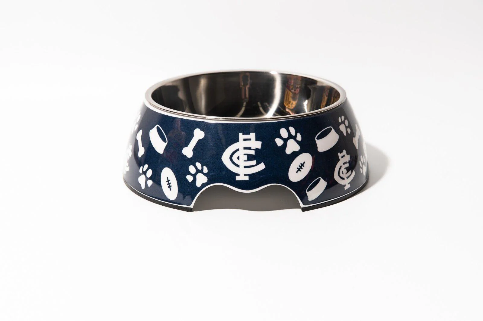 AFL Pet Bowl - Carlton Blues - Food Water - Dog Cat