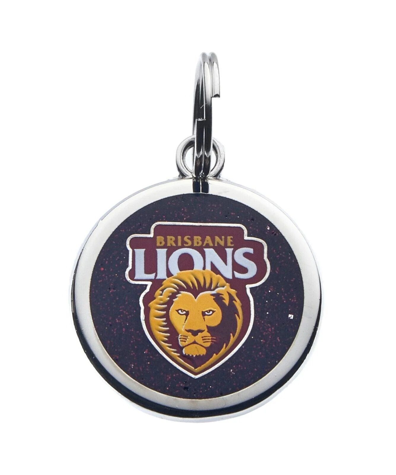 AFL Pet ID Tag - Brisbane Lions - Engravable - 25mm diameter - Image 2