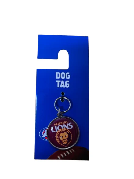 AFL Pet ID Tag - Brisbane Lions - Engravable - 30mm diameter - Image 2