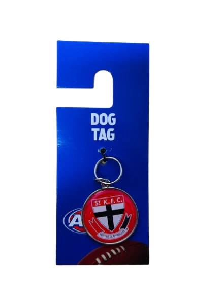 AFL Pet ID Tag - St Kilda Saints - Engravable - 30mm diameter