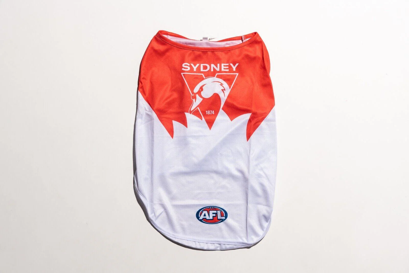 AFL Pet Jersey - Sydney Swans - Size XS to XL - T-Shirt - Dog - Cat