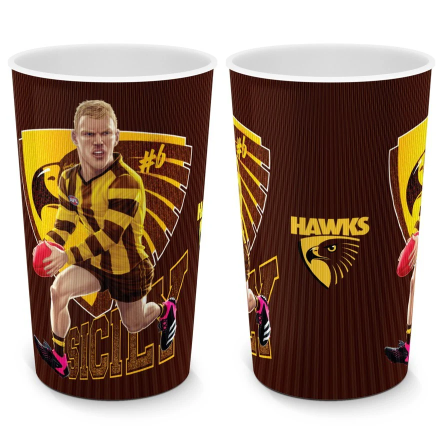 AFL Player Lenticular Tumbler - James Sicily - Hawthorn Hawks - Cup
