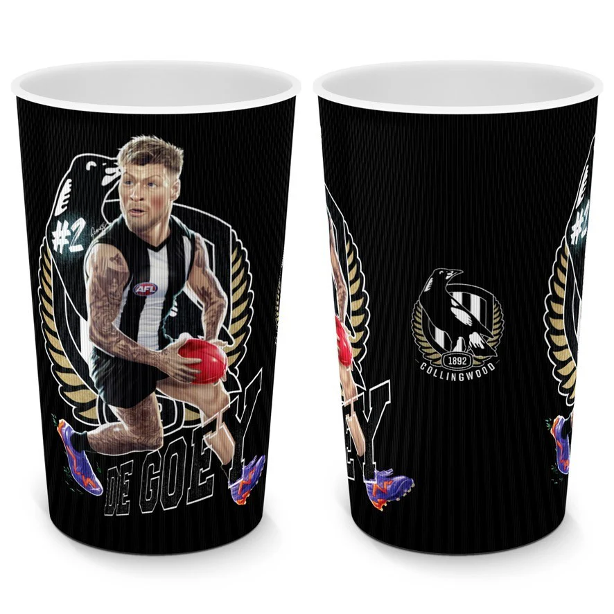 AFL Player Lenticular Tumbler - Jordan De Goey - Collingwood Magpies - Cup