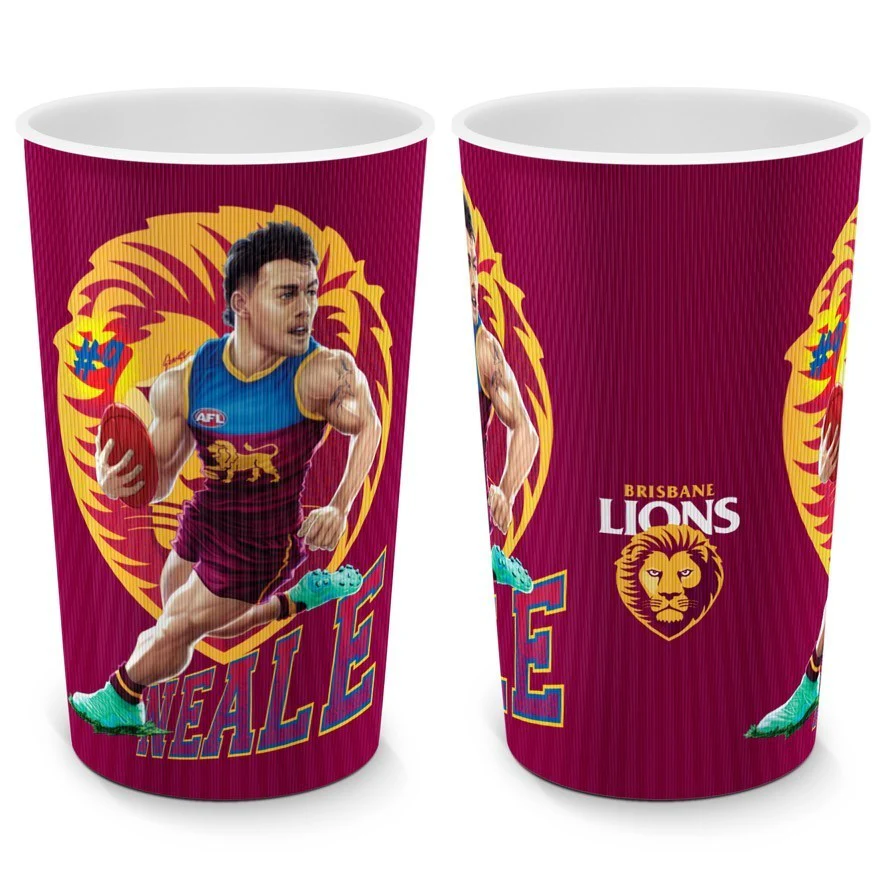 AFL Player Lenticular Tumbler - Lachie Neale - Brisbane Lions - Cup - Image 2
