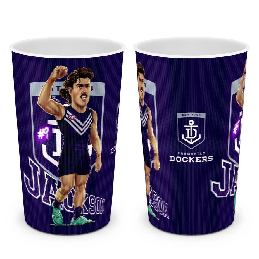AFL Player Lenticular Tumbler - Luke Jackson - Fremantle Dockers - Cup - Image 2