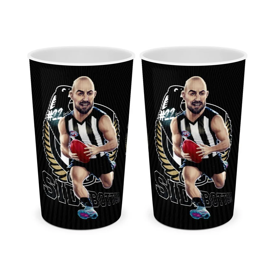 AFL Player Lenticular Tumbler - Steele Sidebottom - Collingwood Magpies - Cup