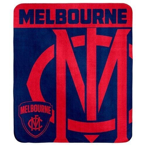 AFL Polar Fleece Blanket - Melbourne Demons - 150x130cm - Throw Rug