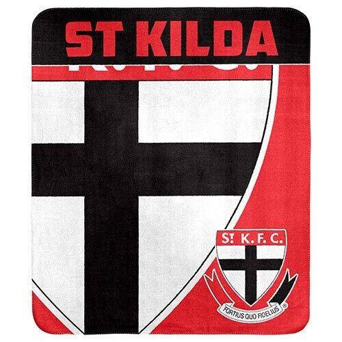 AFL Polar Fleece Blanket - St Kilda Saints - 150x130cm - Throw Rug - Image 2
