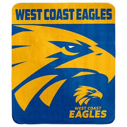 AFL Polar Fleece Blanket - West Coast Eagles - 150x130cm - Throw Rug