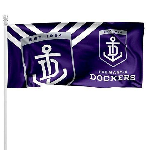 AFL Pole Flag - Fremantle Dockers - 90cm x 180cm - Steel Eyelet For Hanging - Image 2