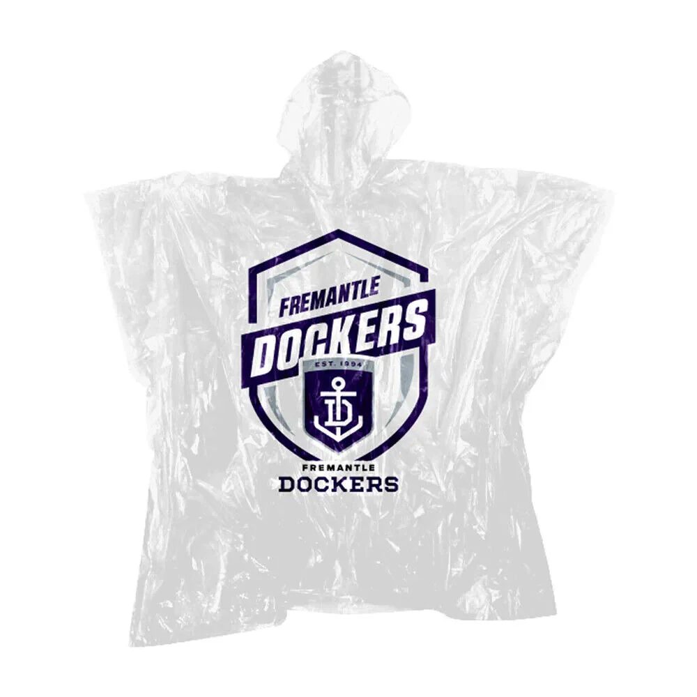 AFL Poncho - Fremantle Dockers - Plastic Rain Coat - OSFM - Image 2
