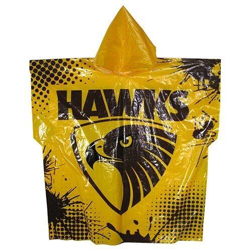 AFL Poncho - Hawthorn Hawks - Plastic Rain Coat - Rugby League - Image 2
