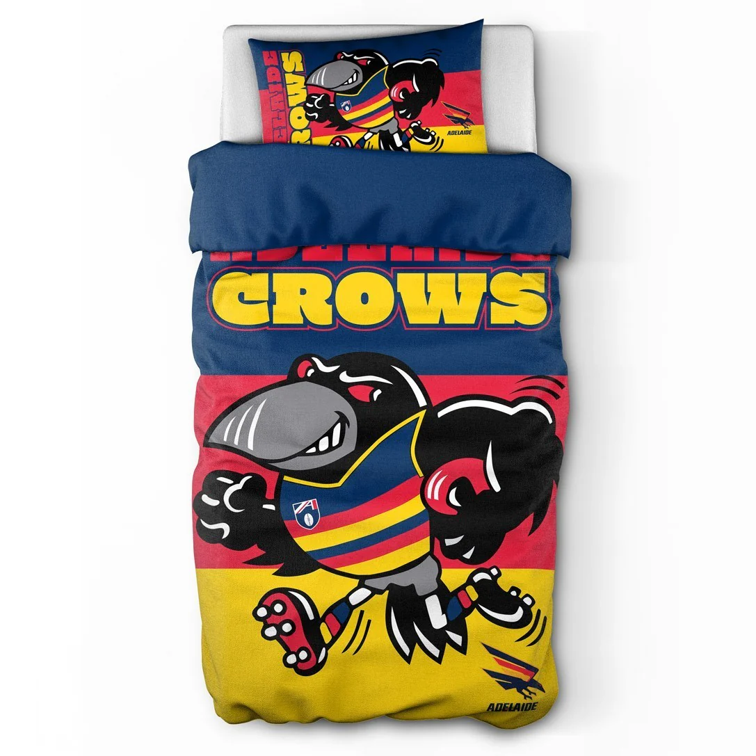 AFL Quilt Cover Set - Adelaide Crows - Doona Cover - Pillowcases