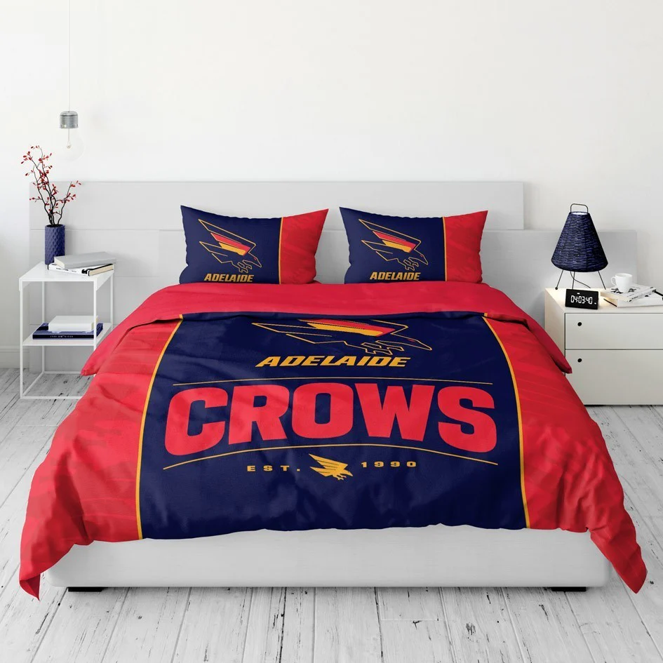 AFL Quilt Cover Set - Adelaide Crows - Doona Cover - Pillowcases - Image 4