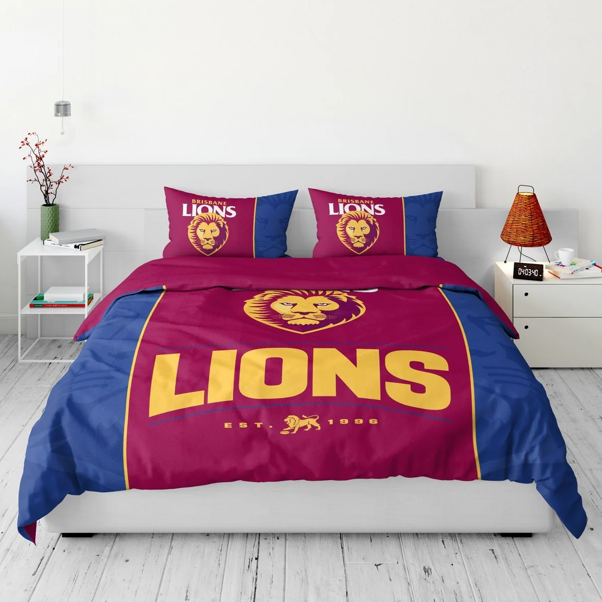 AFL Quilt Cover Set - Brisbane Lions - Doona Cover - Pillowcases - Image 5