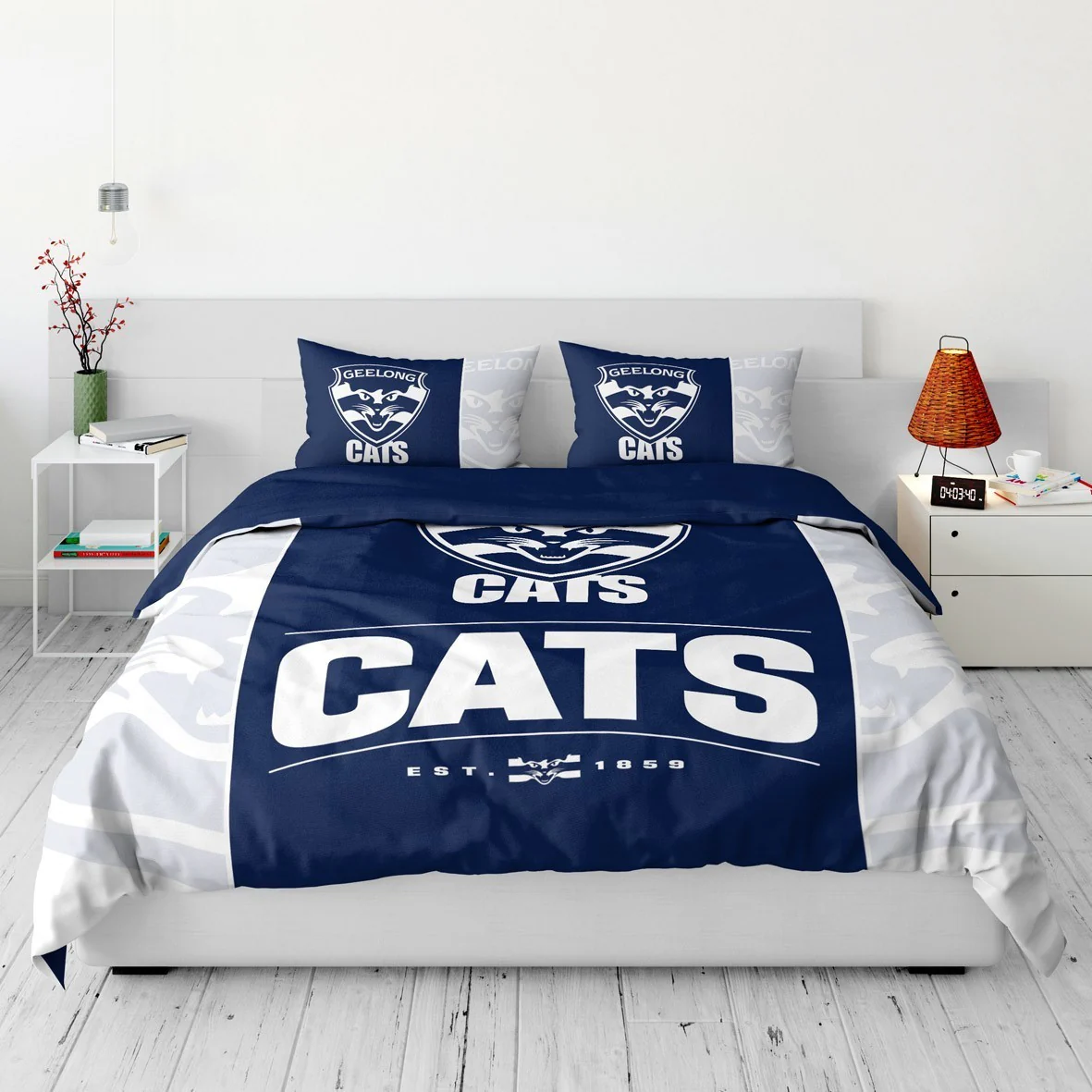 AFL Quilt Cover Set - Geelong Cats - Doona Cover - Pillowcases - Image 4