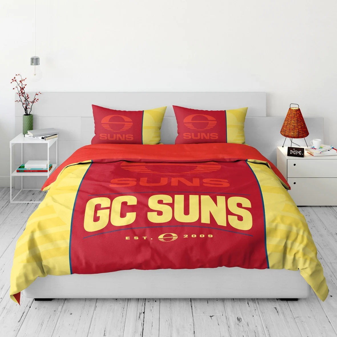 AFL Quilt Cover Set - Gold Coast Suns - Doona Cover - Pillowcases - Image 4