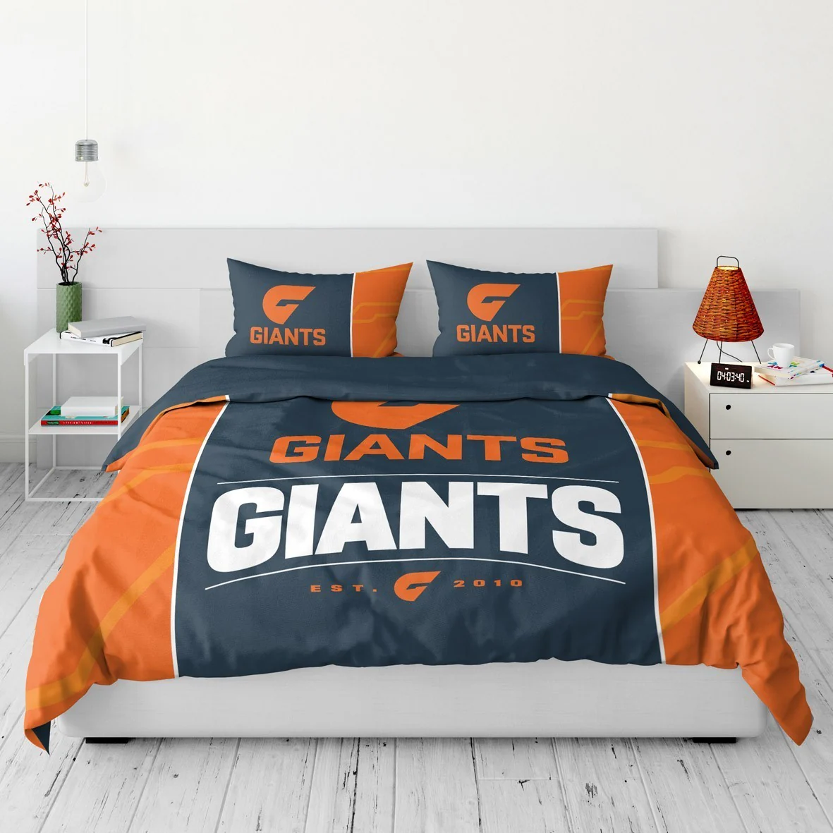 AFL Quilt Cover Set - GWS Giants - Doona Cover - Pillowcases - Image 3