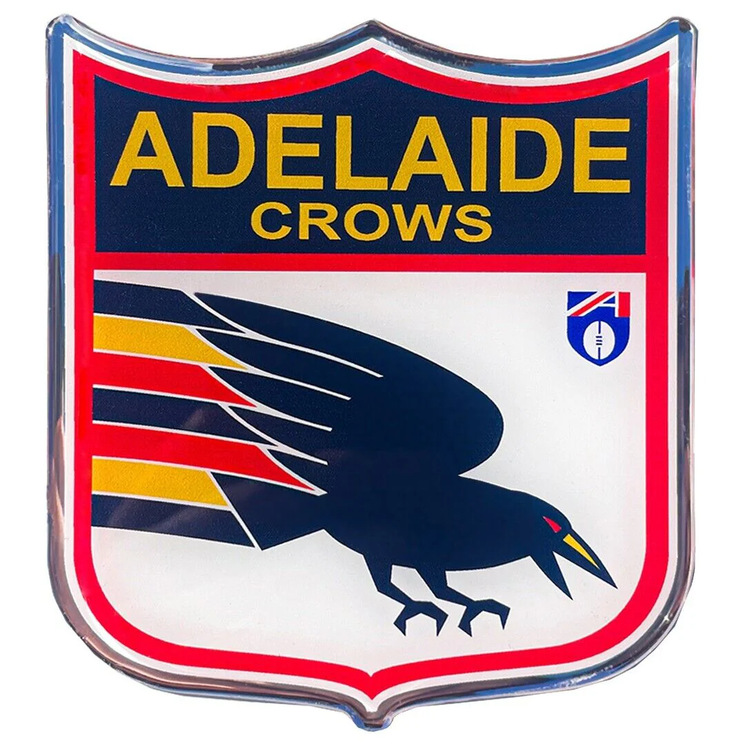 AFL Retro Logo Emblem - Adelaide Crows - Supporter Car Badge - Image 2