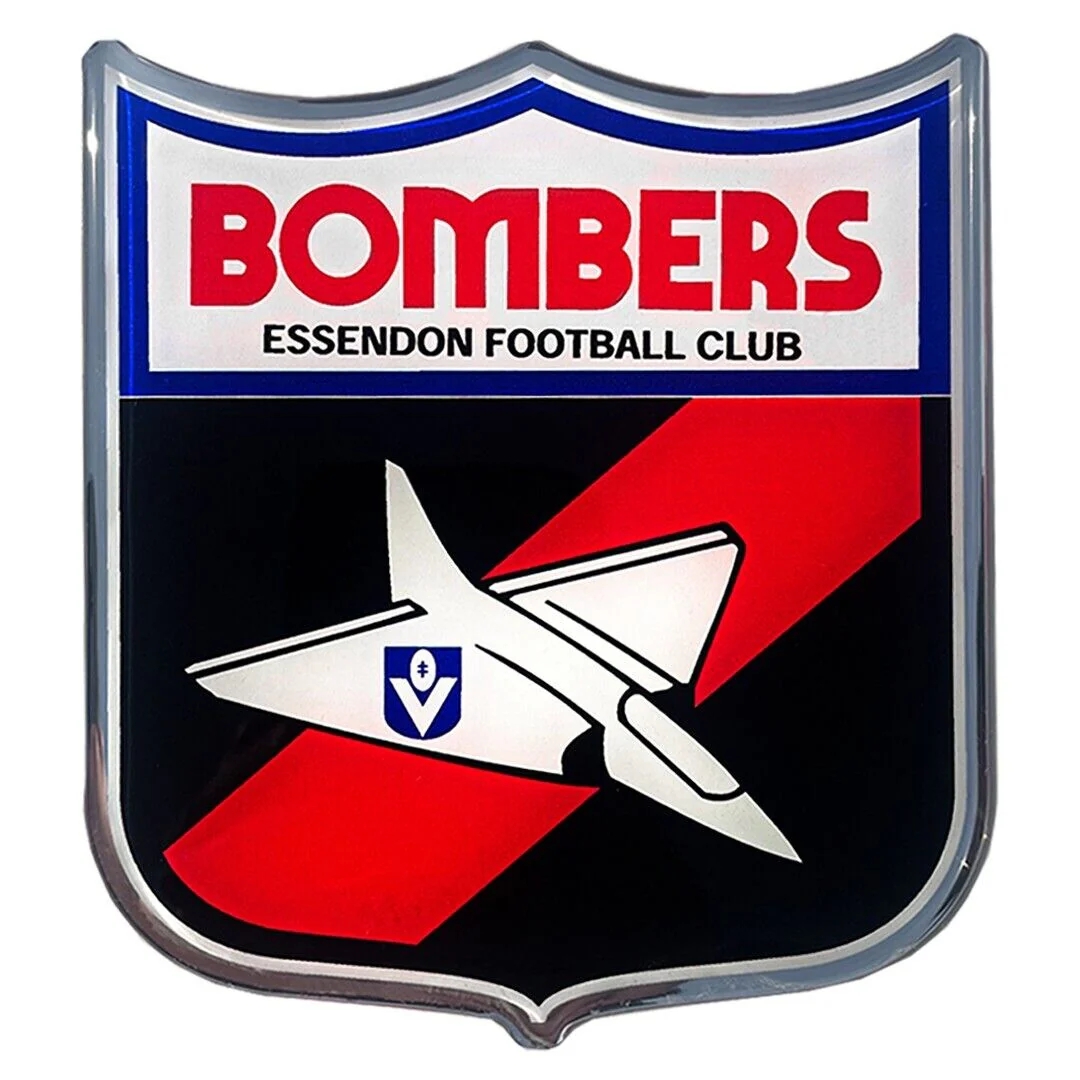 AFL Retro Logo Emblem - Essendon Bombers - Supporter Car Badge - Image 2