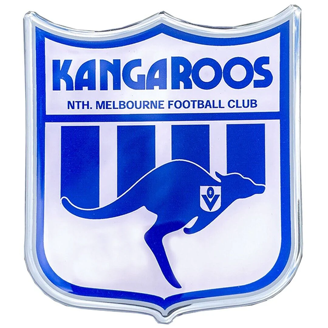 AFL Retro Logo Emblem - North Melbourne Kangaroos - Supporter Car Badge - Image 2