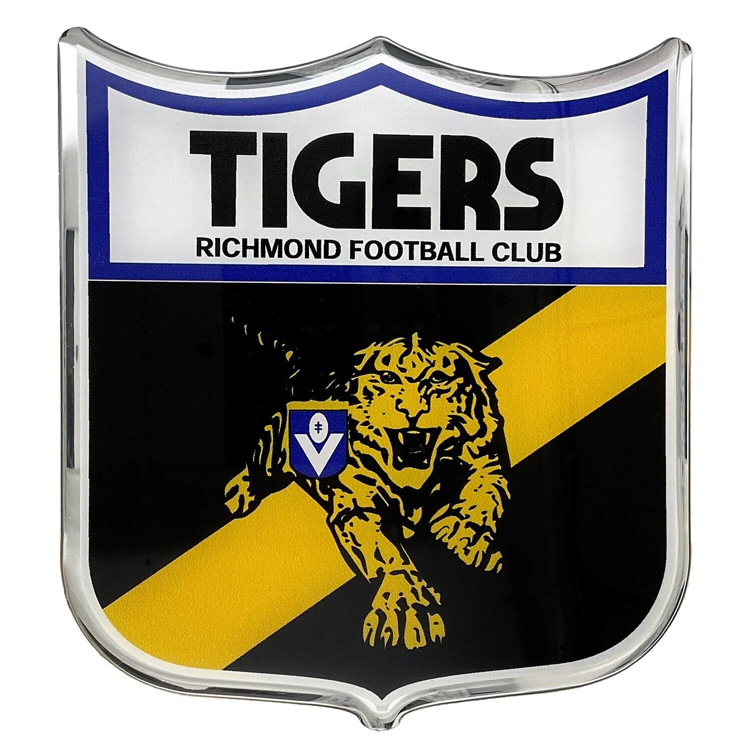 AFL Retro Logo Emblem - Richmond Tigers - Supporter Car Badge - Image 2