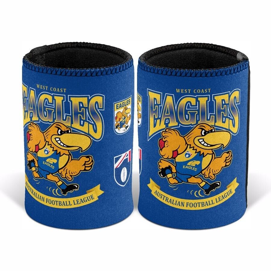 AFL Retro Stubby Can Cooler - West Coast Eagles - Drink - Rubber Base - Image 2