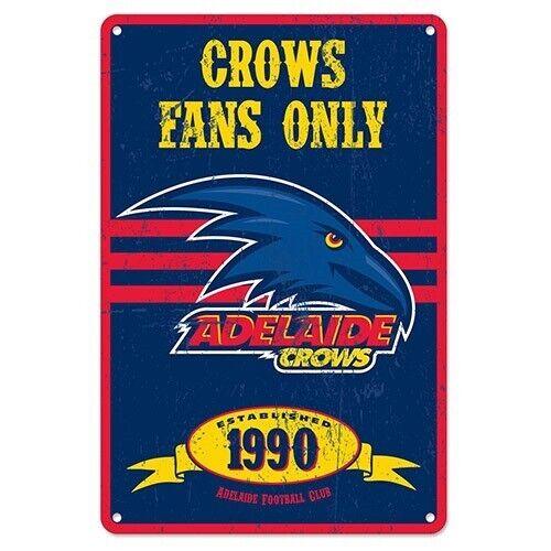 AFL Retro Supporter Tin Sign - Adelaide Crows - Man Cave - Heritage - Image 2