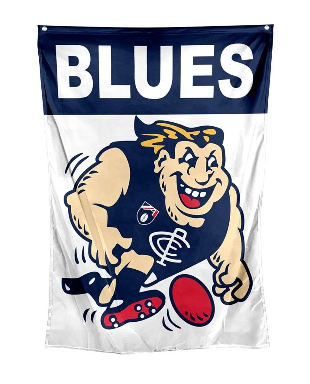 AFL Retro Wall Flag - Carlton Blues - Cape Flag - Approx 100cm x 70cm - Image 2