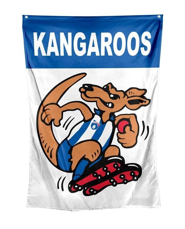 AFL Retro Wall Flag - North Melbourne Kangaroos - Cape Flag - Approx 100cm x70cm - Image 2