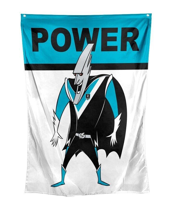 AFL Retro Wall Flag - Port Adelaide Power - Cape Flag - Approx 100cm x 70cm - Image 2