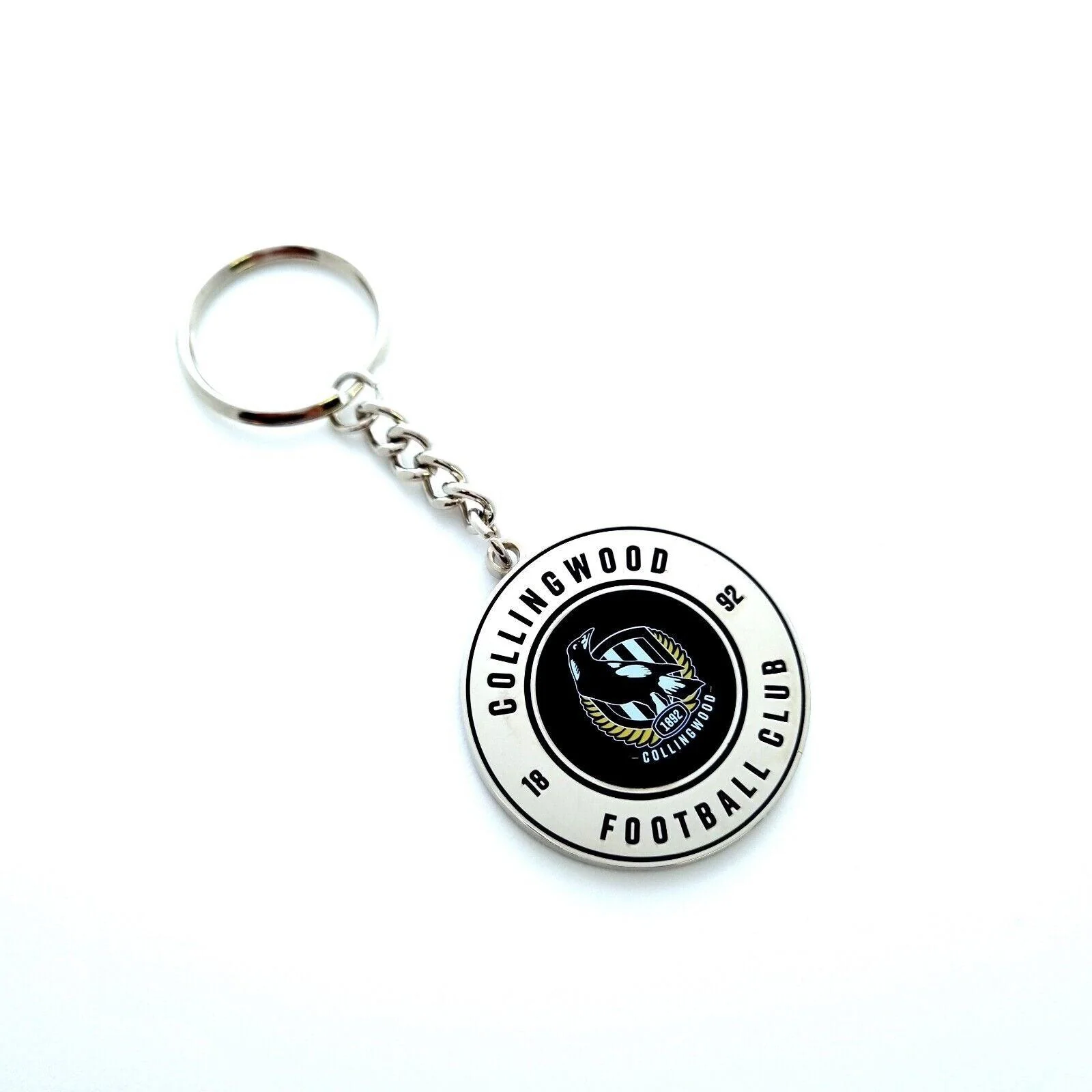 AFL Round Key Ring - Collingwood Magpies - Keyring - Aussie Rules - TROFE - Image 2