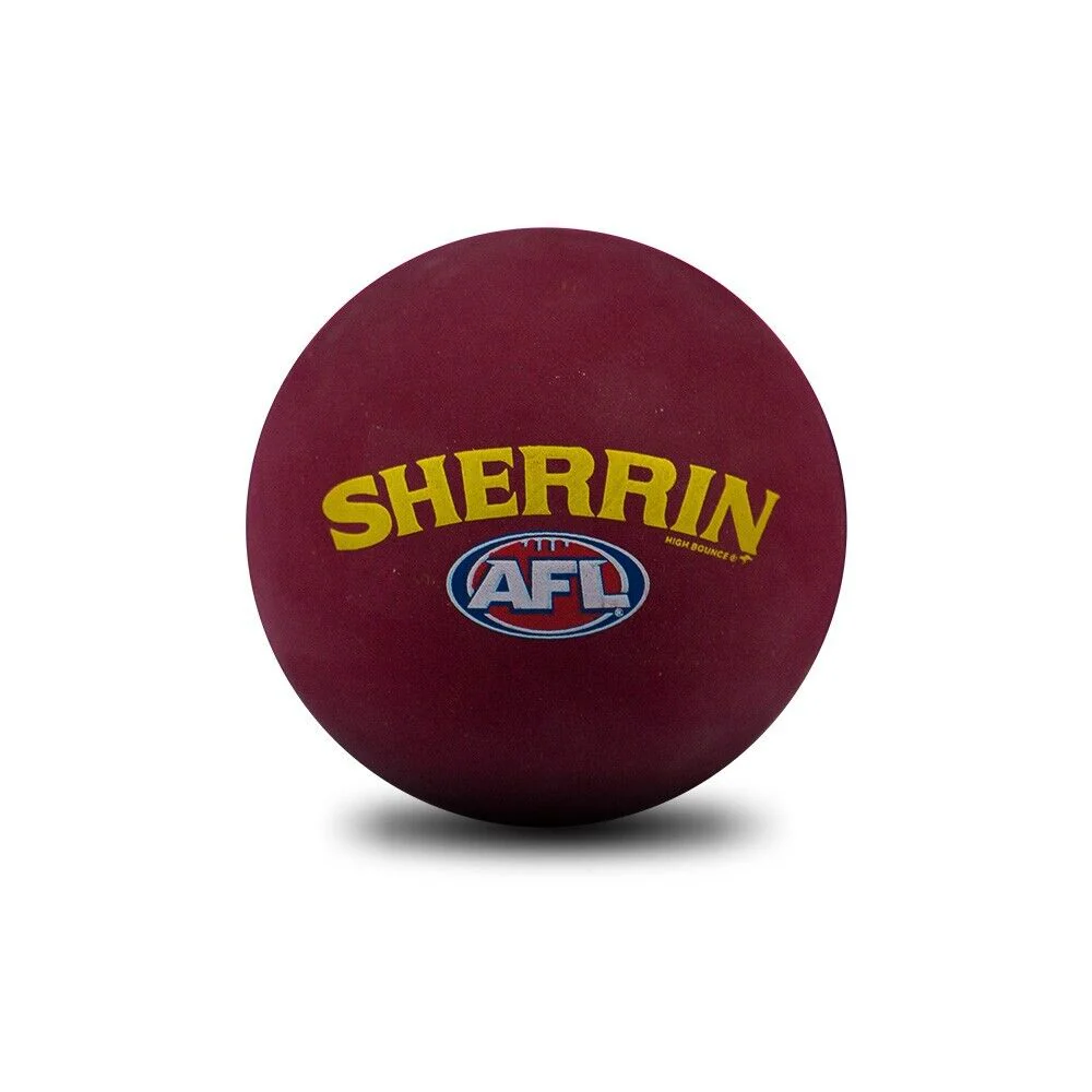 AFL Rubber High Bounce Hand Ball - Brisbane Lions - Single - 6cm - Image 2