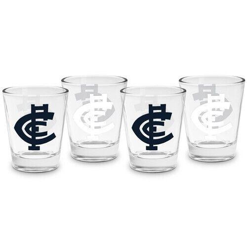 AFL Shot Glass Set of 4 - Carlton Blues - 50ml - Image 2