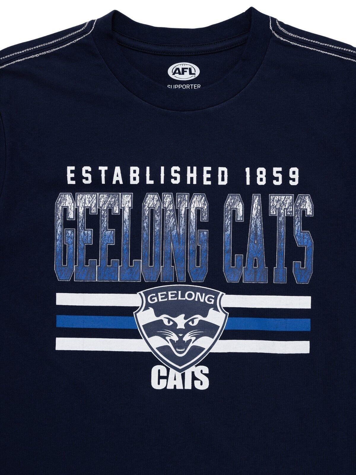 AFL Sketch Tee - Geelong Cats - Youth- Kids - T-Shirt - Image 2