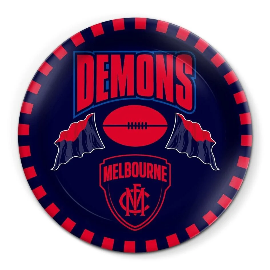 AFL Snack Plate - Melbourne Demons - 20cm diameter - Melamine - Single - Image 2