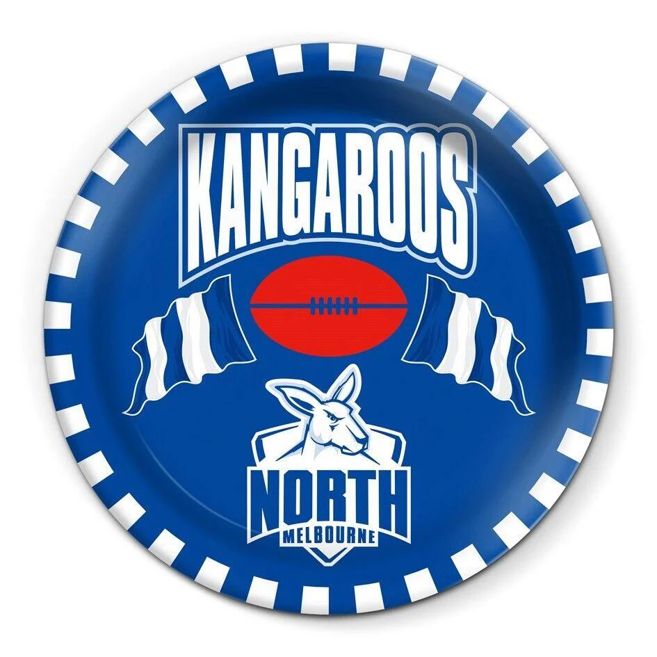 AFL Snack Plate - North Melbourne Kangaroos - 20cm diameter - Melamine - Single - Image 2