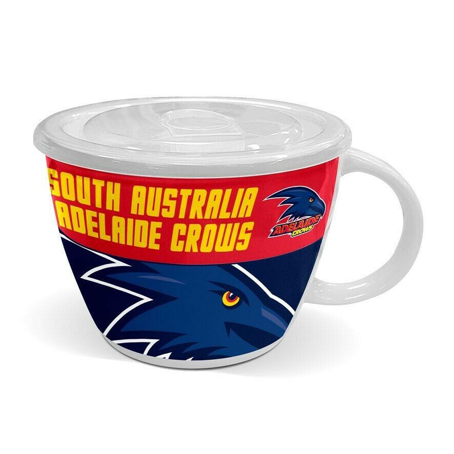 AFL Soup Mug with Lid - Adelaide Crows - Ceramic - 850mL Capacity - Image 2