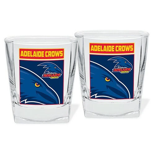 AFL Spirit Drink Glass Set Of Two - Adelaide Crows - 250ml Cup - Image 2