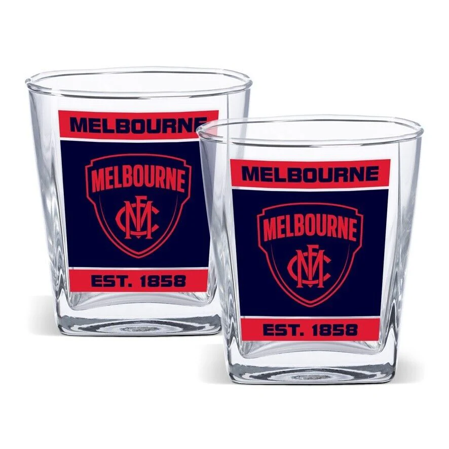 AFL Spirit Glass Set - Melbourne Demons - 250ml Cup - Set Of Two - Image 2