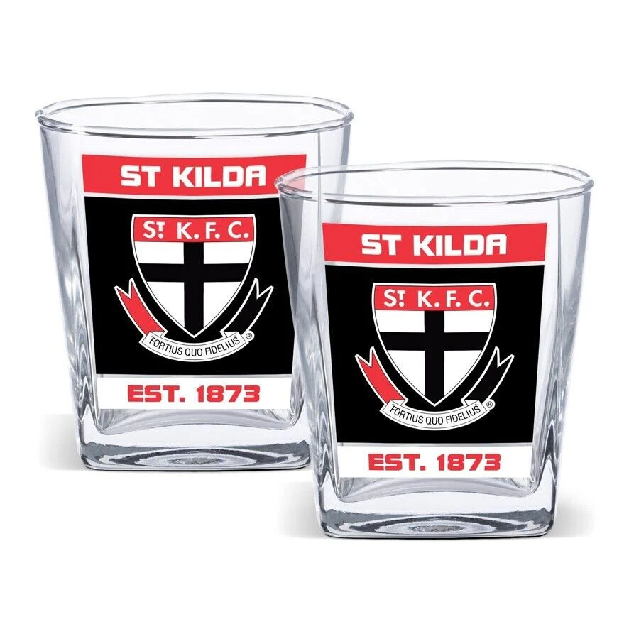 AFL Spirit Glass Set - St Kilda Saints - 250ml Cup - Set Of Two - Image 2