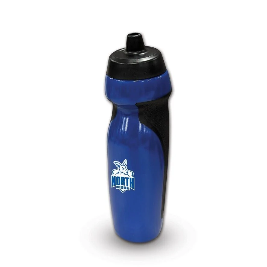 AFL Sports Drink Bottle 640ml - North Melbourne Kangaroos - Rubber Grip