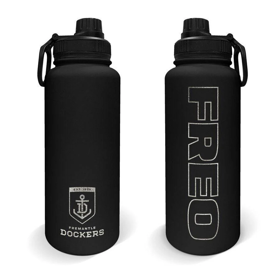 AFL Stainless Steel 960mL Drink Bottle - Fremantle Dockers - Double Walled - Image 2