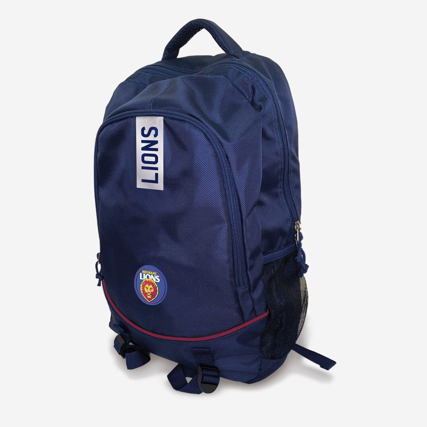 AFL Stirling Backpack - Brisbane Lions - 49x32x12cm - Nylon Bag - Image 2