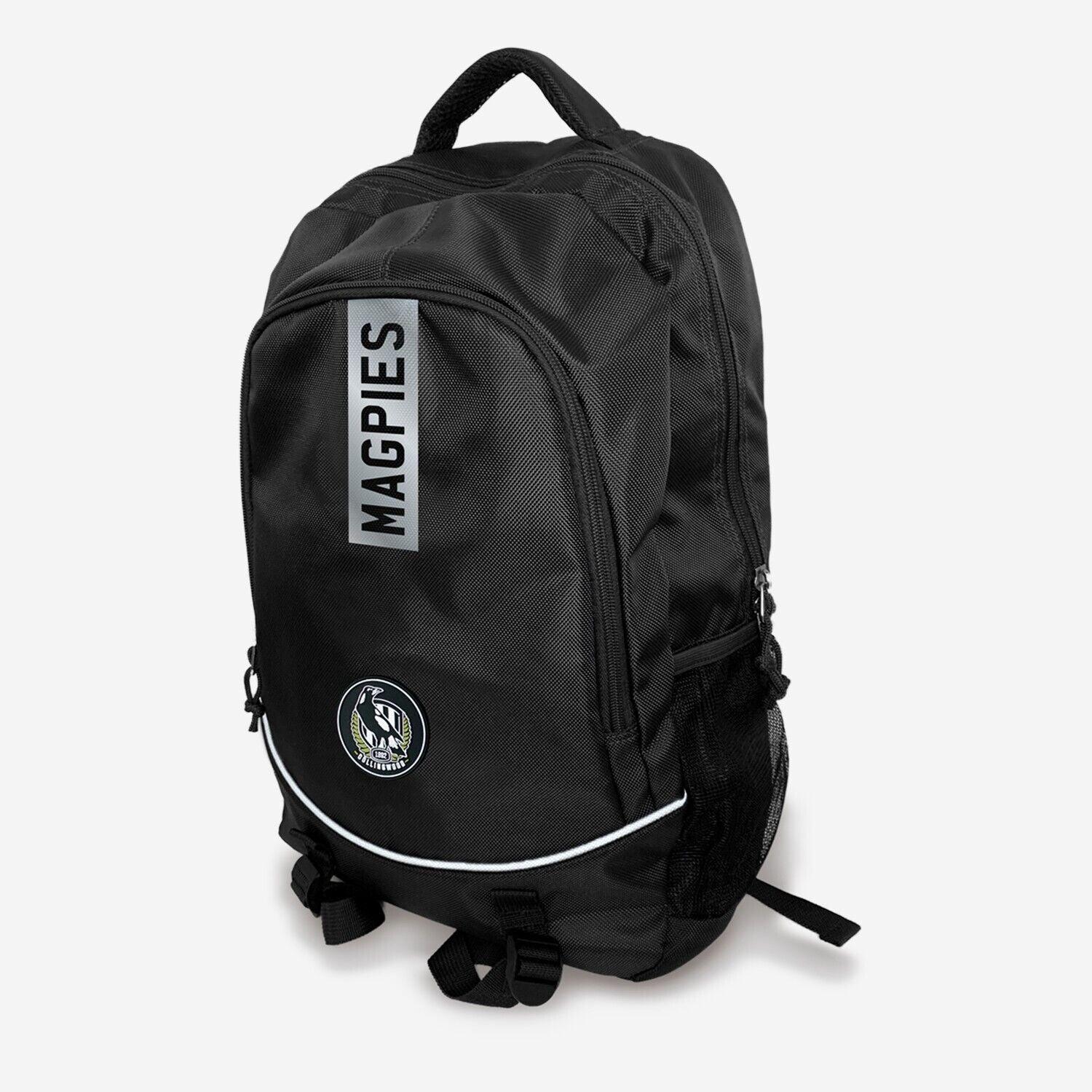 AFL Stirling Backpack - Collingwood Magpies - 49x32x12cm - Nylon Bag - Image 2