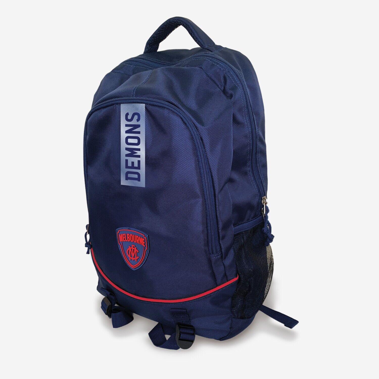 AFL Stirling Backpack - Melbourne Demons - 49x32x12cm - Nylon Bag - Image 2