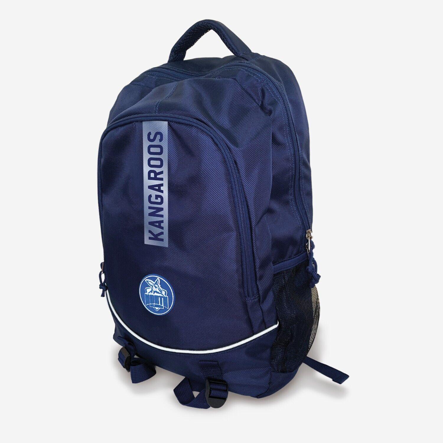 AFL Stirling Backpack - North Melbourne Kangaroos - 49x32x12cm - Nylon Bag - Image 2