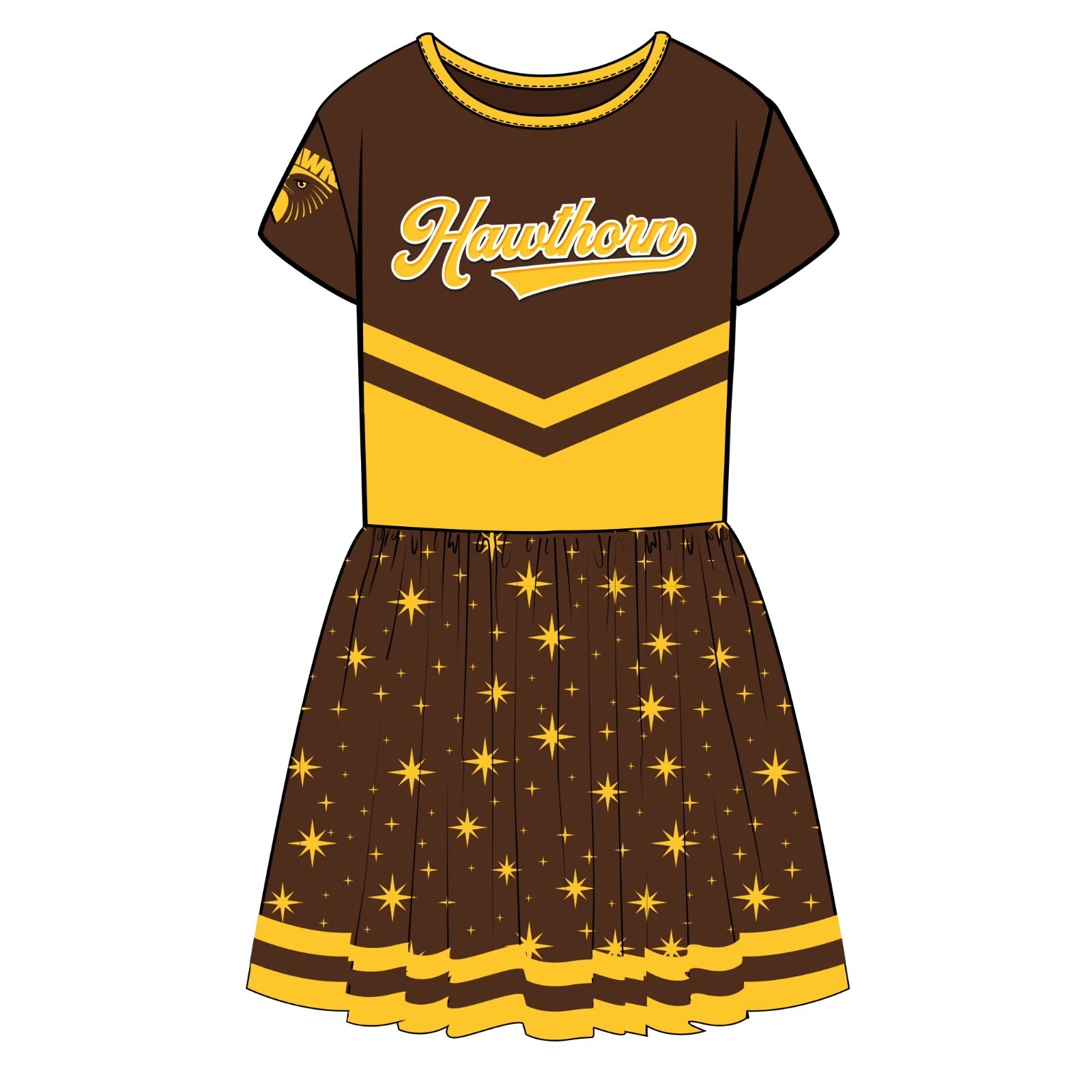 AFL Superstar Dress - Hawthorn Hawks - Girls - Toddler - Kid