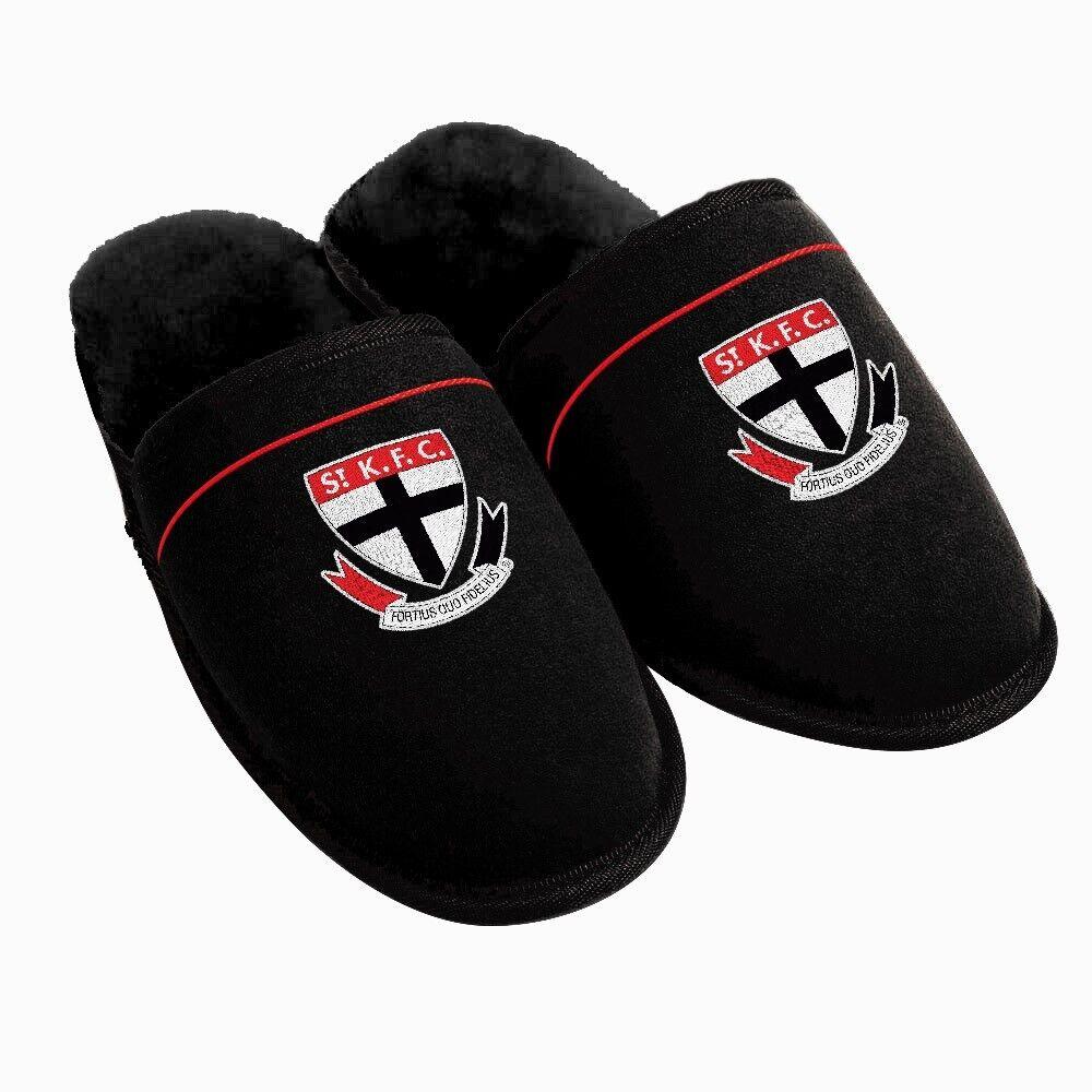 AFL Supporter Slippers - St Kilda Saints - Mens Size - Fluffy Winter Shoes - Image 2