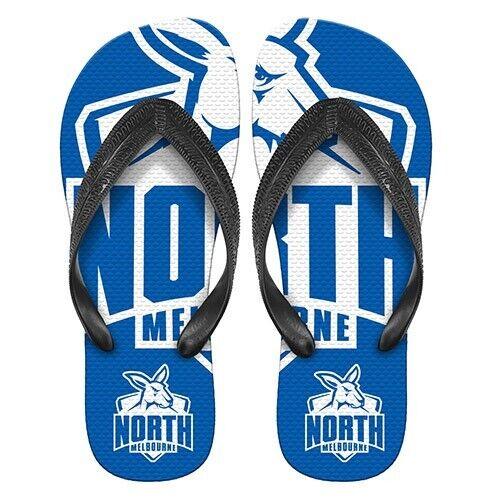 AFL Supporter Thongs - North Melbourne Kangaroos - Mens Size - Flip Flops - Shoe - Image 2